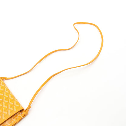 プリュメ ポーチウォレット ショルダーバッグ コーティングキャンバス レザー イエロー マルチカラー ゴヤール バッグ GOYARD