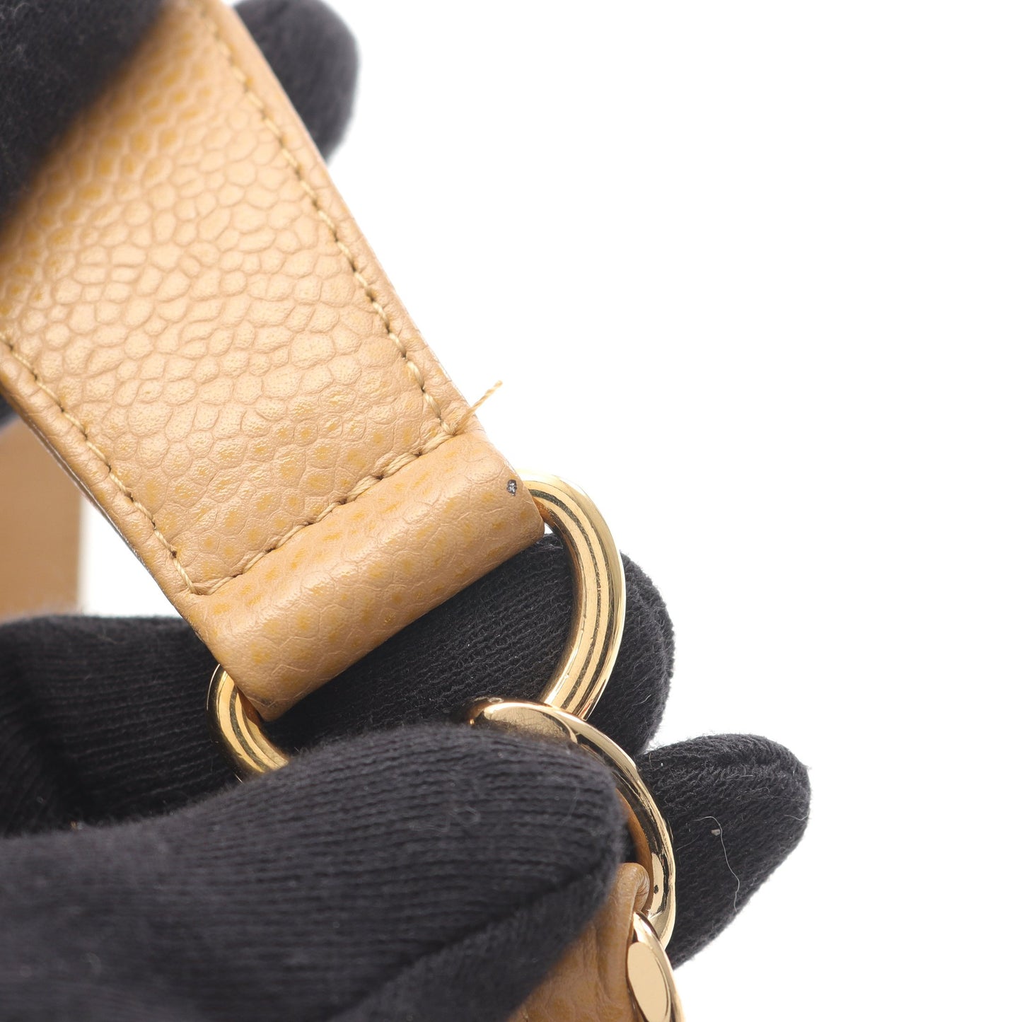 マトラッセ チェーンショルダーバッグ ワンショルダーバッグ キャビアスキン ベージュ ゴールド金具 シャネル バッグ CHANEL