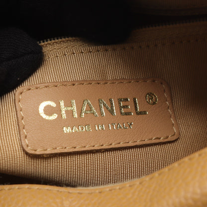 マトラッセ チェーンショルダーバッグ ワンショルダーバッグ キャビアスキン ベージュ ゴールド金具 シャネル バッグ CHANEL