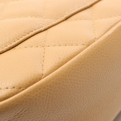 マトラッセ チェーンショルダーバッグ ワンショルダーバッグ キャビアスキン ベージュ ゴールド金具 シャネル バッグ CHANEL