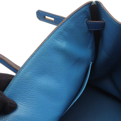 バーキン40 ハンドバッグ トゴ ブルー ゴールド金具 □O刻印 エルメス バッグ HERMES