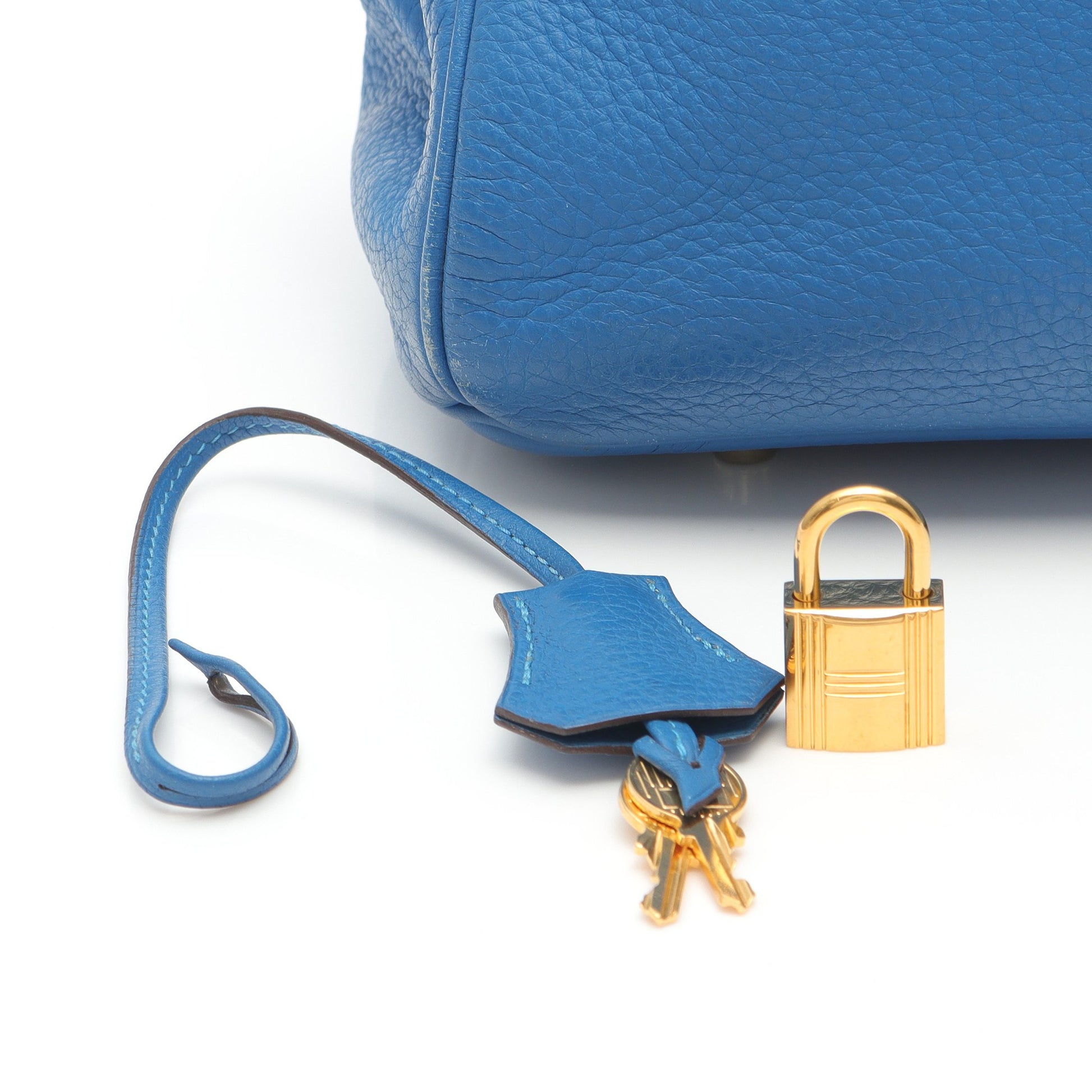 バーキン40 ハンドバッグ トゴ ブルー ゴールド金具 □O刻印 エルメス バッグ HERMES
