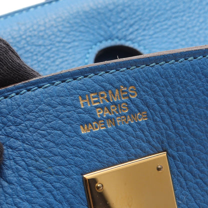 バーキン40 ハンドバッグ トゴ ブルー ゴールド金具 □O刻印 エルメス バッグ HERMES