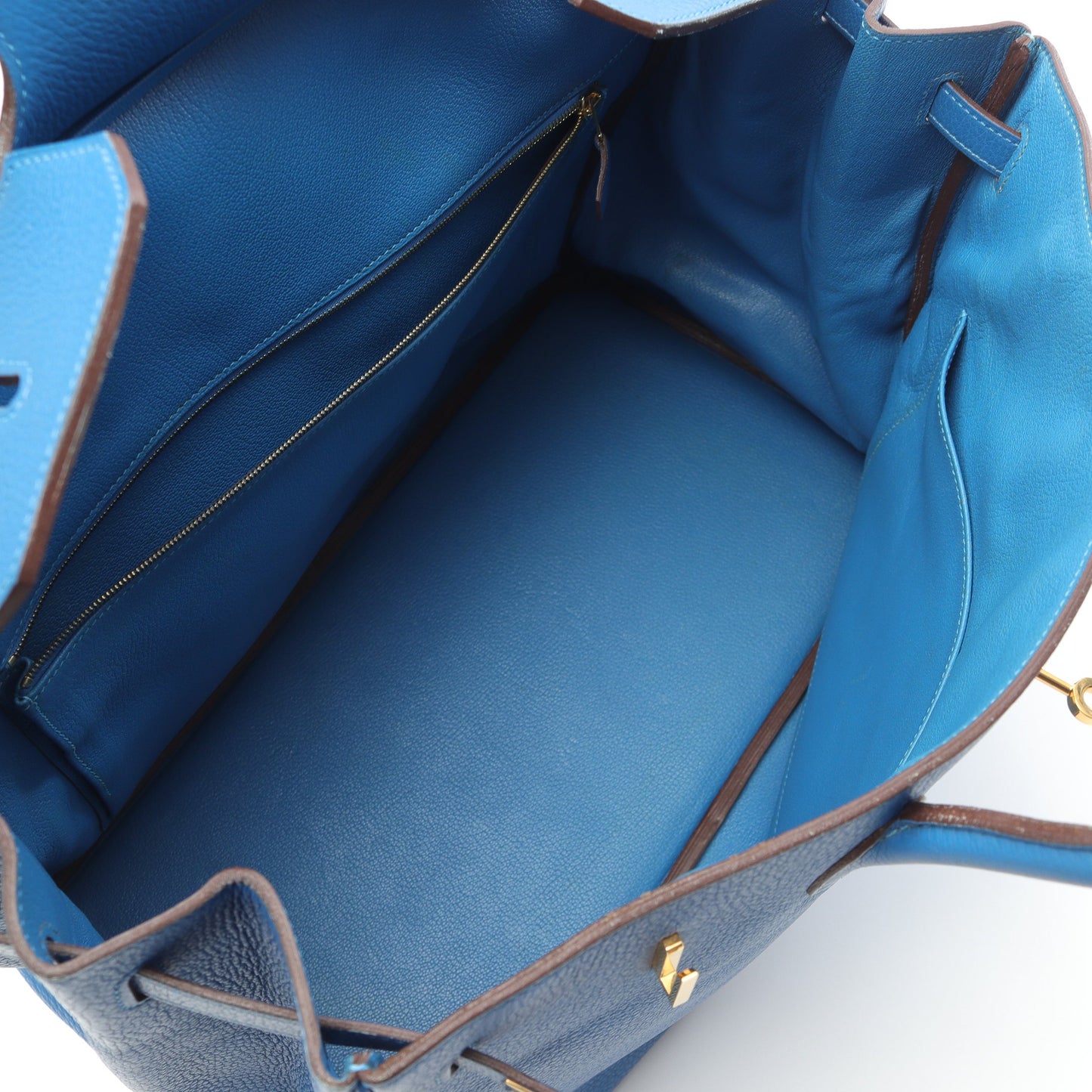 バーキン40 ハンドバッグ トゴ ブルー ゴールド金具 □O刻印 エルメス バッグ HERMES