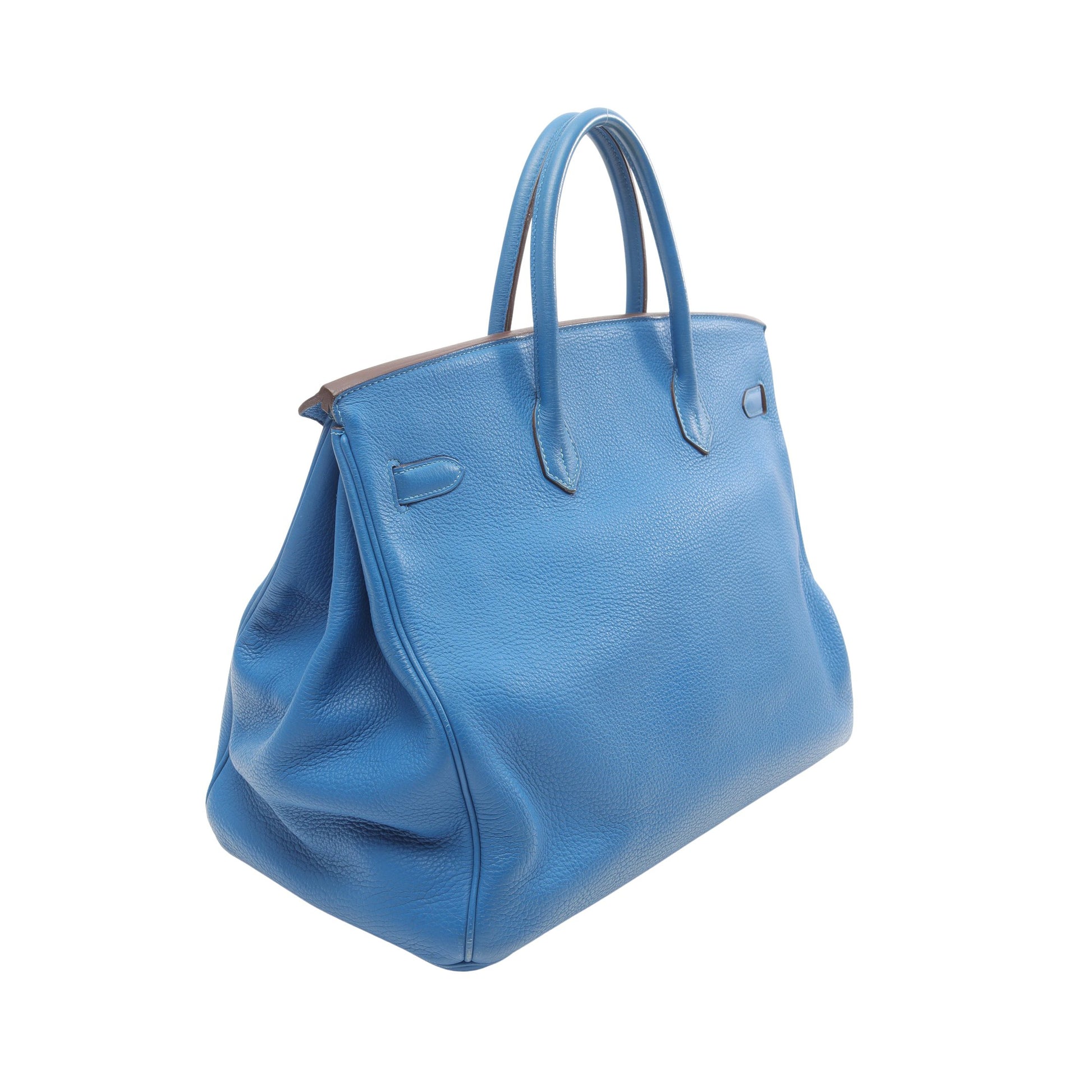 バーキン40 ハンドバッグ トゴ ブルー ゴールド金具 □O刻印 エルメス バッグ HERMES