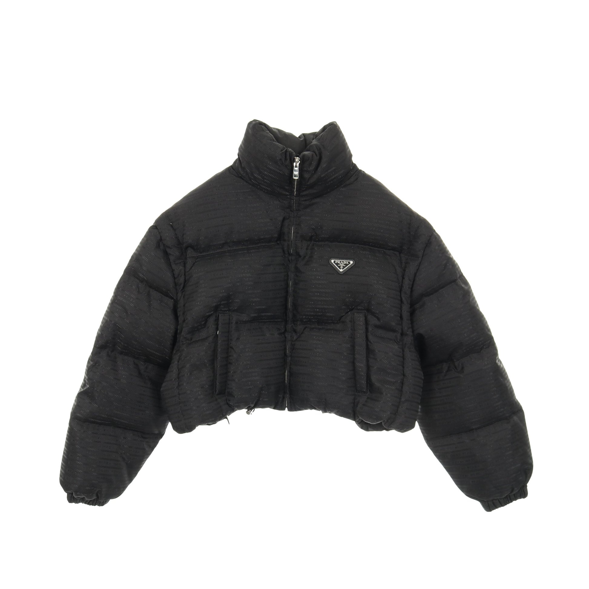 Re-Nylon ダウンジャケット ナイロン ブラック 三角プレート プラダ アウター PRADA