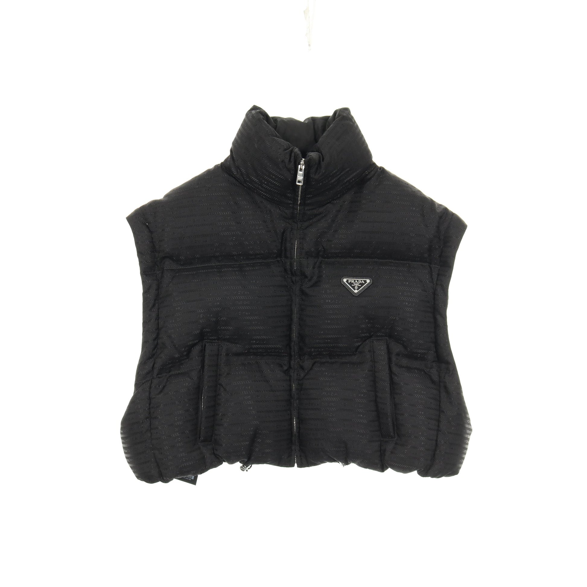 Re-Nylon ダウンジャケット ナイロン ブラック 三角プレート プラダ アウター PRADA