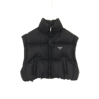 Re-Nylon ダウンジャケット ナイロン ブラック 三角プレート プラダ アウター PRADA