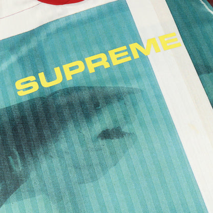 SUPREME × DAMIEN HIRST SOCCER JERSEY Tシャツ 鮫 ホワイト エメラルドグリーン レッド シュプリーム トップス Supreme