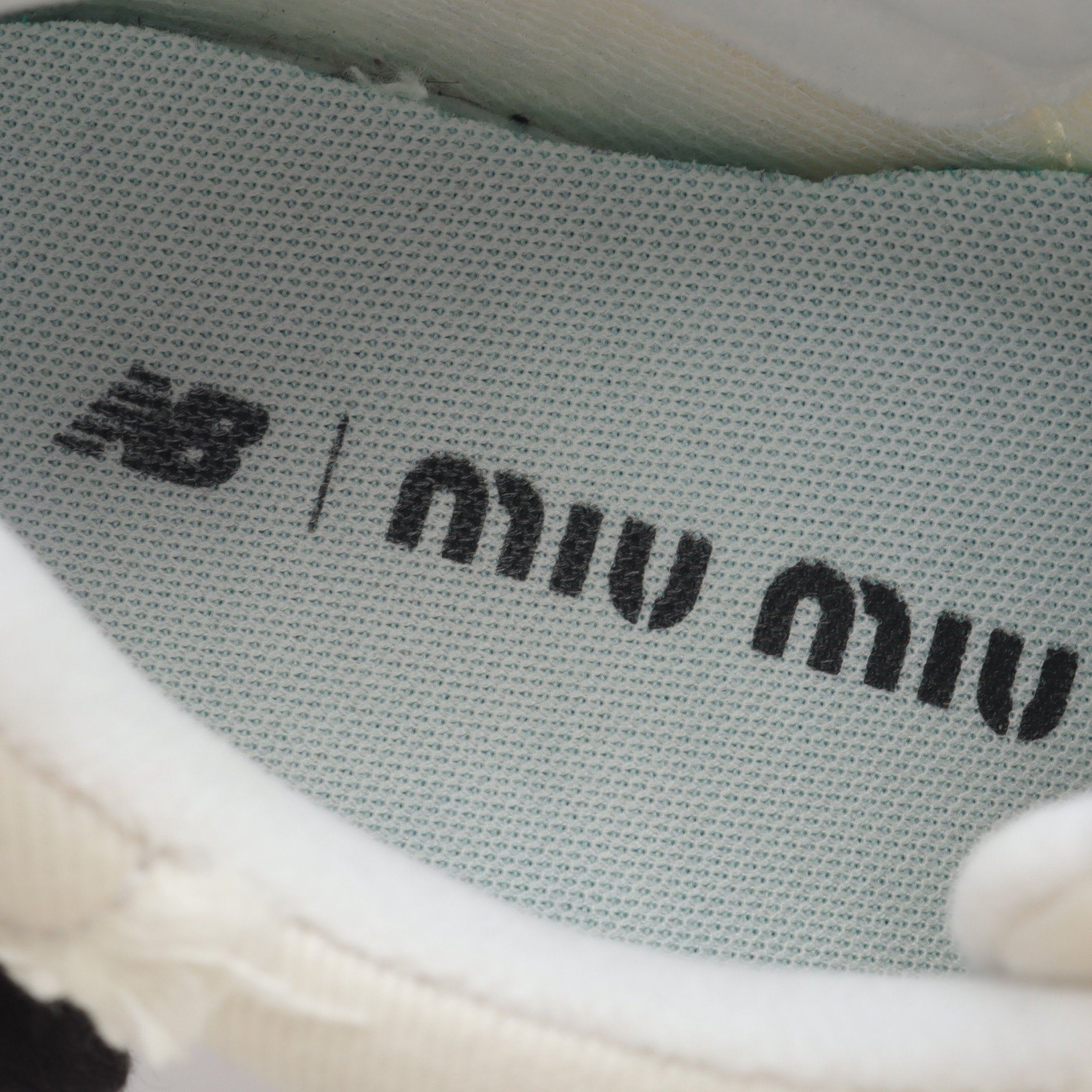 miu miu × New Balance スニーカー ファブリック ホワイト ミュウ
