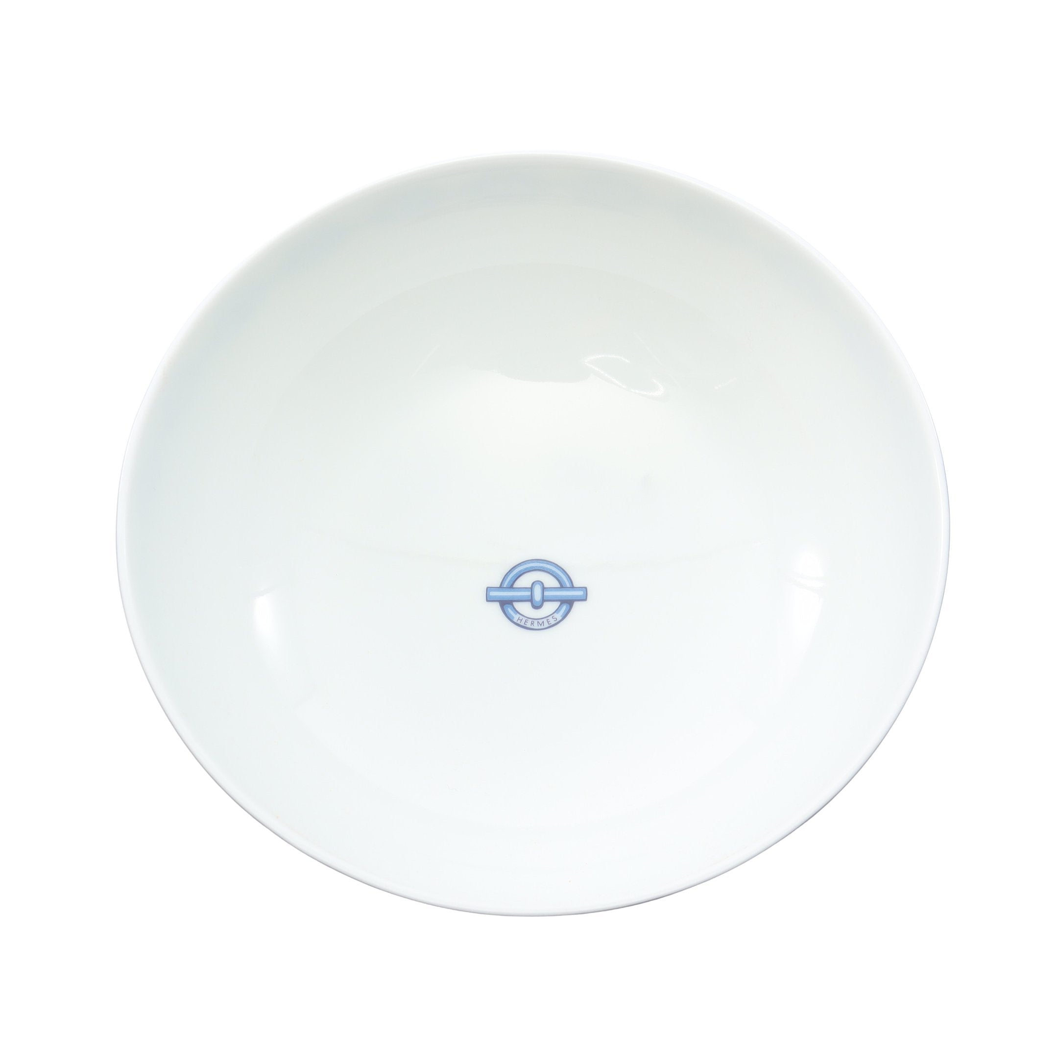 シェーヌダンクル サラダボウル 食器 陶器 ホワイト ブルー エルメス