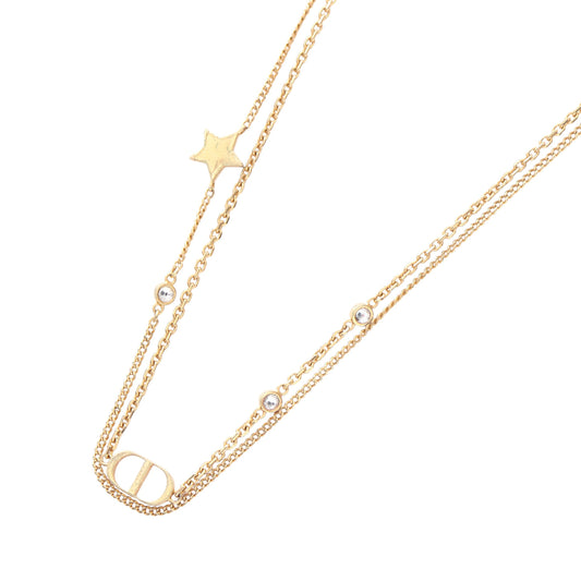 CDロゴ スター ネックレス GP ラインストーン ゴールド クリア ディオール アクセサリー DIOR