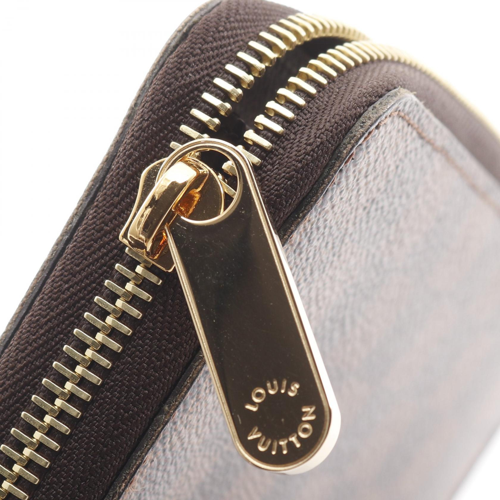 ジッピーウォレット ダミエエベヌ ラウンドファスナー長財布 PVC