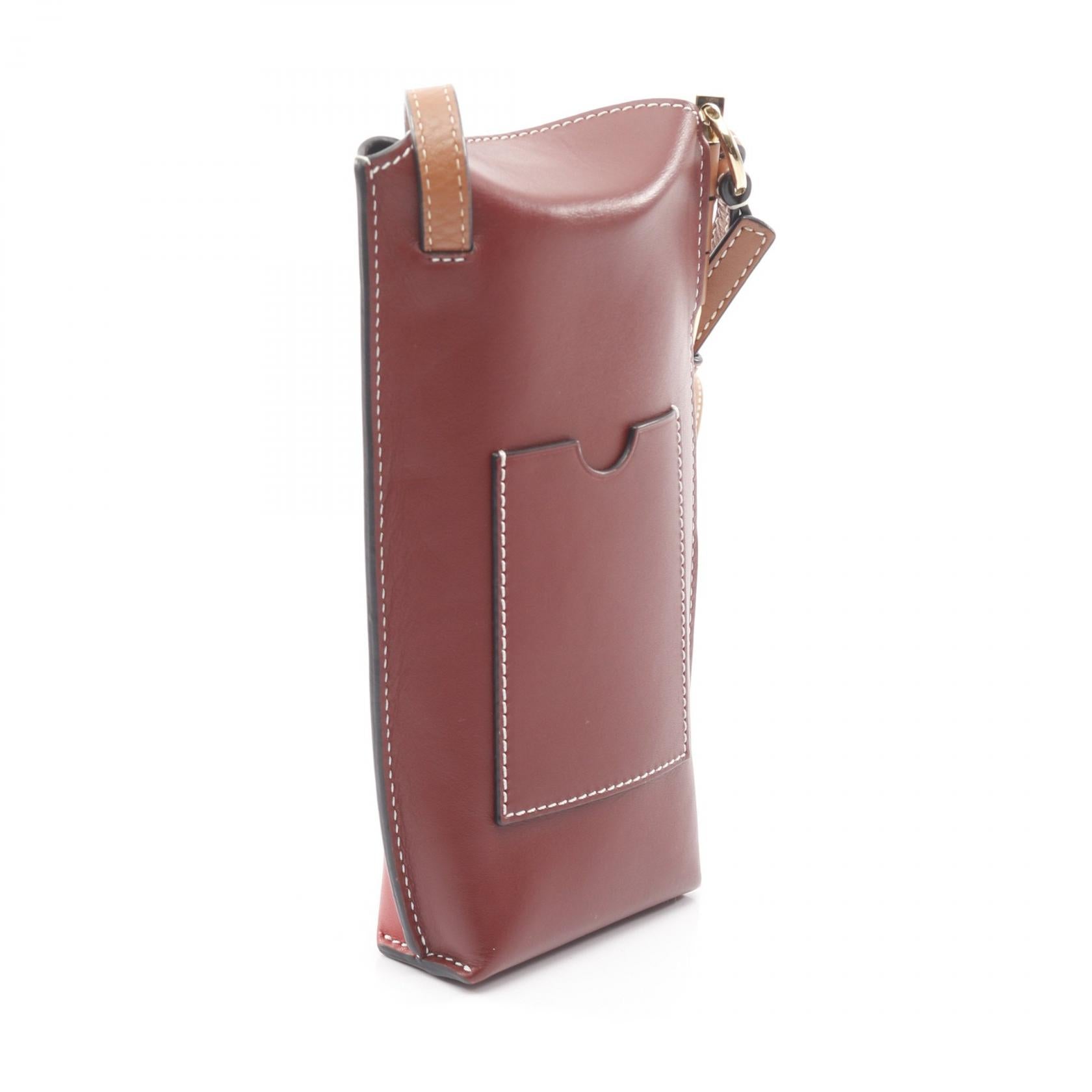 GATE POCKET ゲートポケット ショルダーバッグ レザー レッド ライト