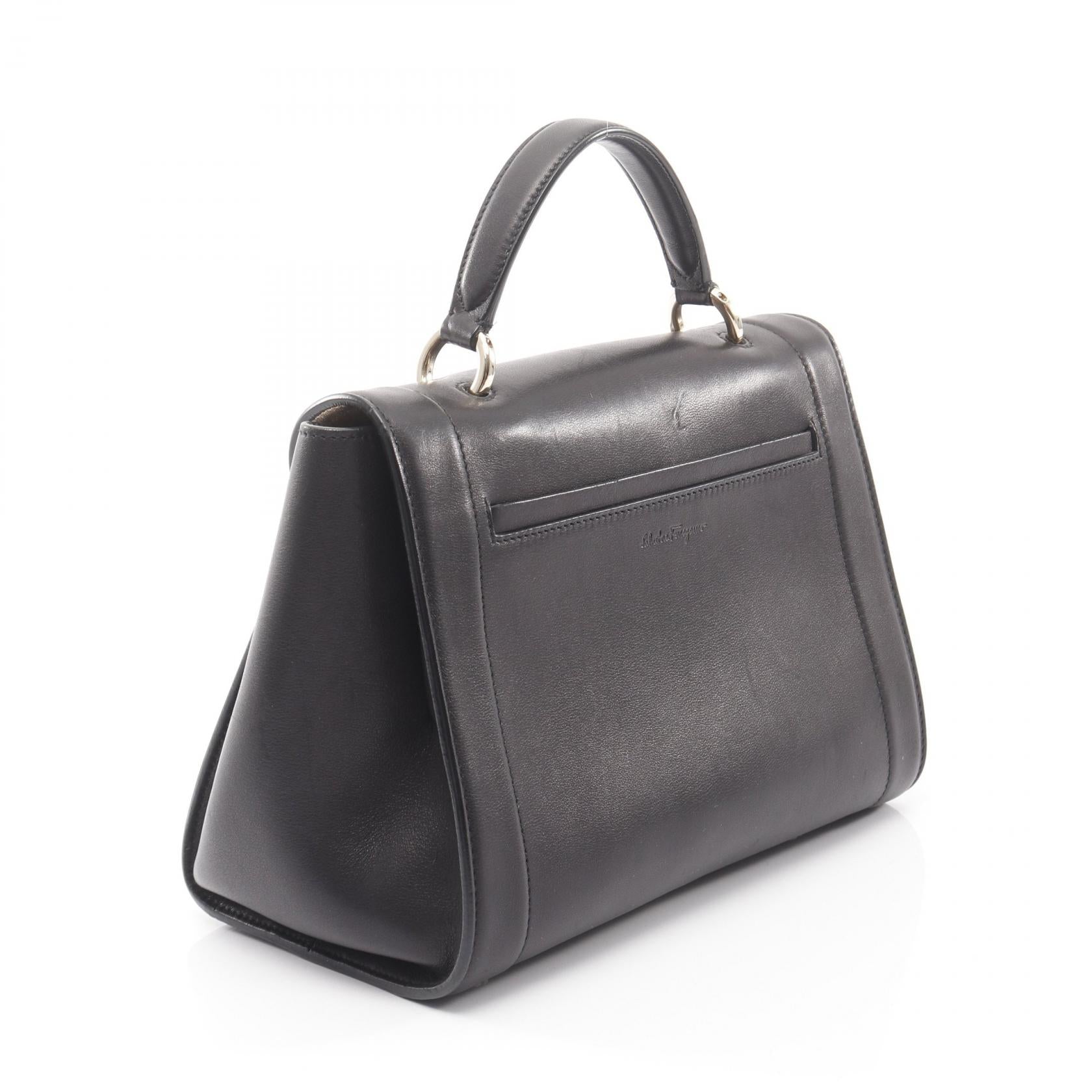 ソフィア レインボー ガンチーニ ハンドバッグ レザー ブラック 2WAY  