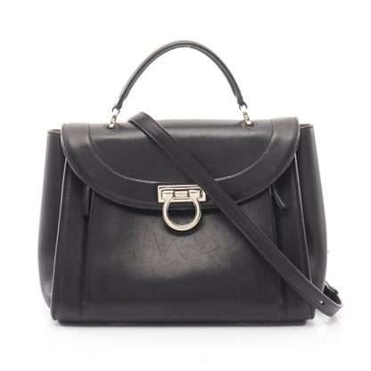 ソフィア レインボー ガンチーニ ハンドバッグ レザー ブラック 2WAY サルヴァトーレフェラガモ バッグ Salvatore Ferragamo