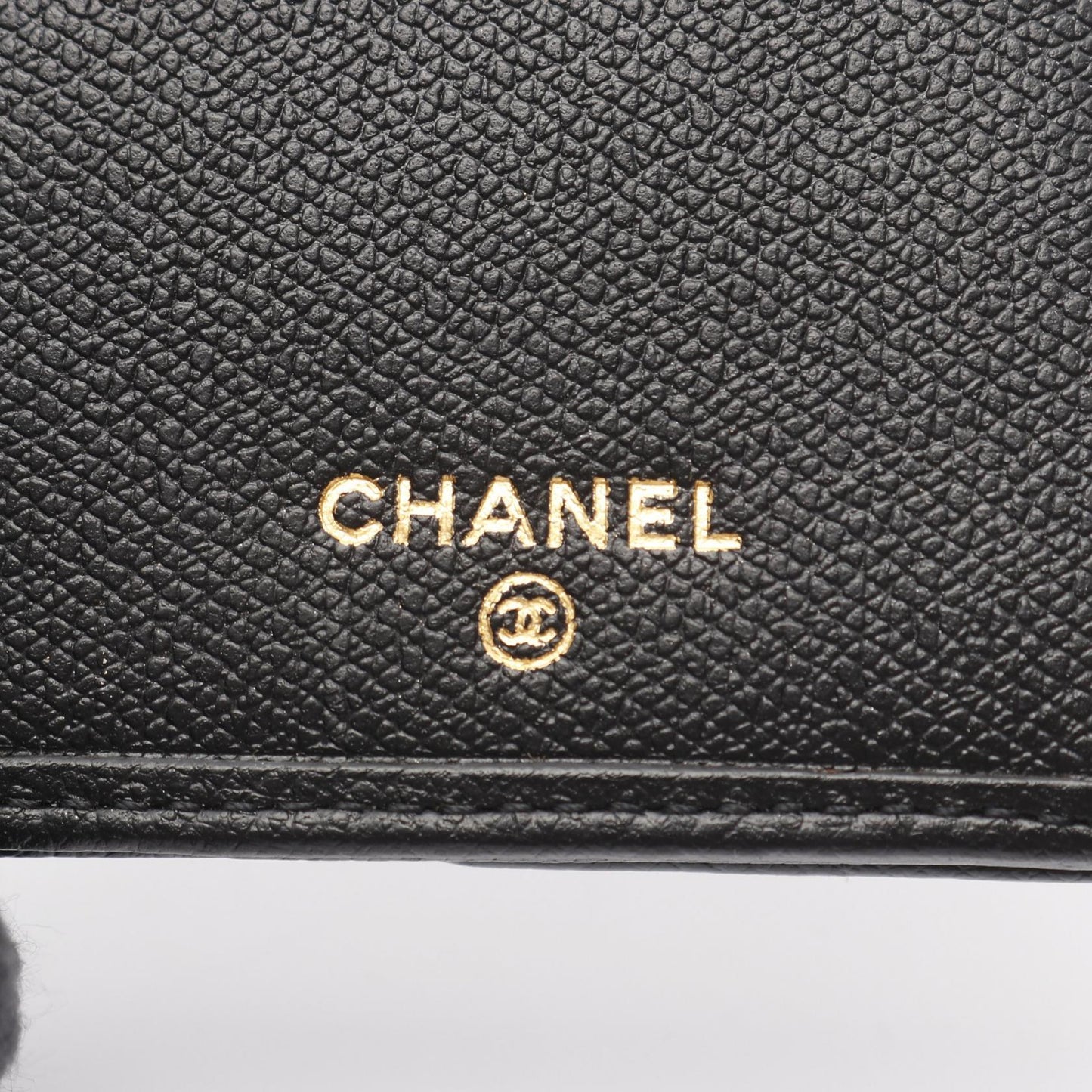 ココボタン 二つ折り長財布 Wホック財布 レザー ブラック ゴールド金具 シャネル 財布・小物 CHANEL