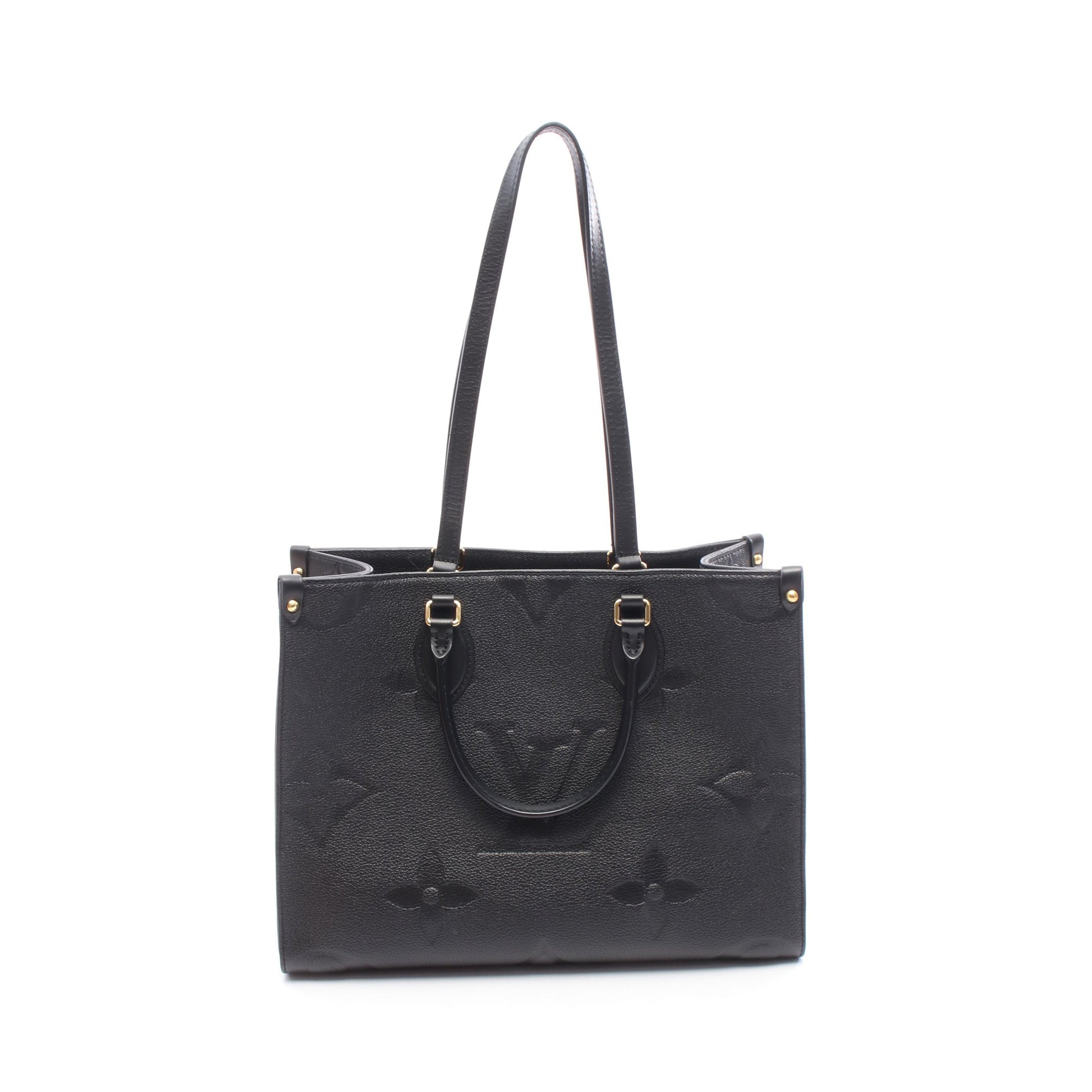 オンザゴーMM モノグラムアンプラント ノワール ショルダーバッグ トートバッグ レザー ブラック ルイヴィトン バッグ LOUIS VUITTON