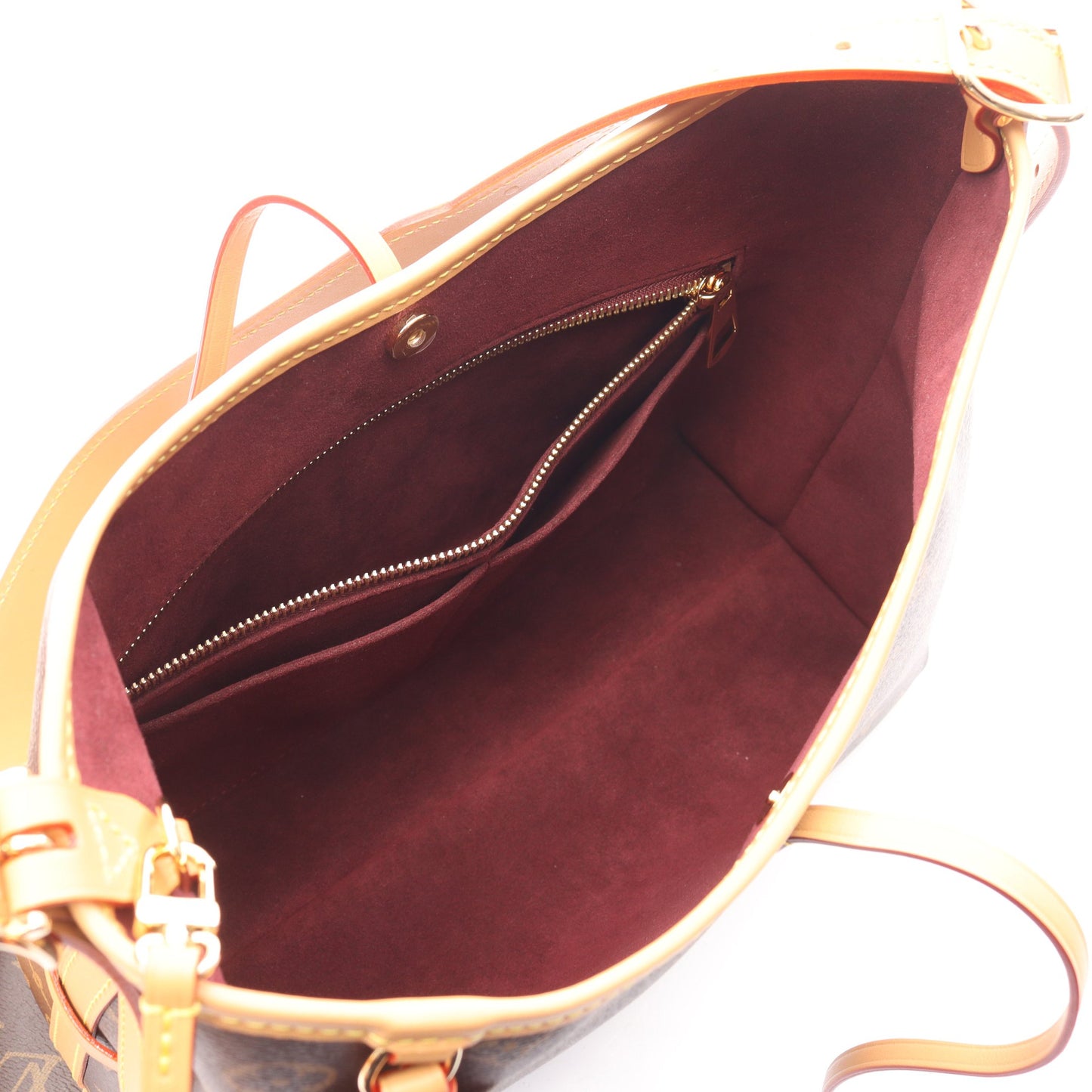 キャリーオール NM PM モノグラム ショルダーバッグ PVC レザー ブラウン ルイヴィトン バッグ LOUIS VUITTON