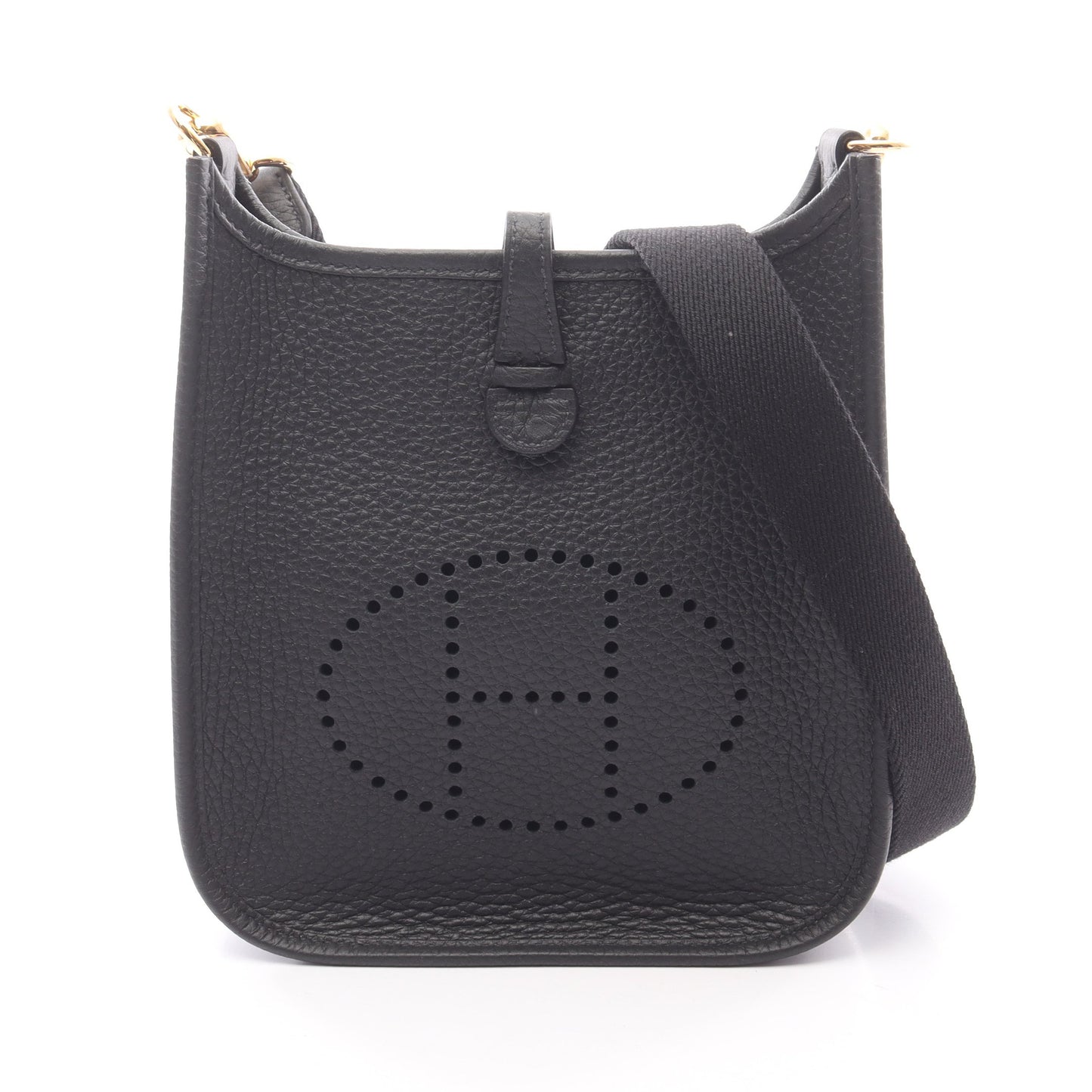エヴリンアマゾンTPM ショルダーバッグ トゴ ブラック ゴールド金具 K刻印 エルメス バッグ HERMES