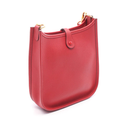 エヴリンTPM ルージュクー ショルダーバッグ トリヨンクレマンス レッド ゴールド金具 D刻印 エルメス バッグ HERMES
