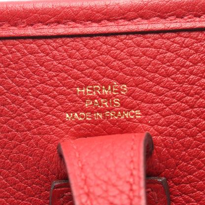 エヴリンTPM ルージュクー ショルダーバッグ トリヨンクレマンス レッド ゴールド金具 D刻印 エルメス バッグ HERMES