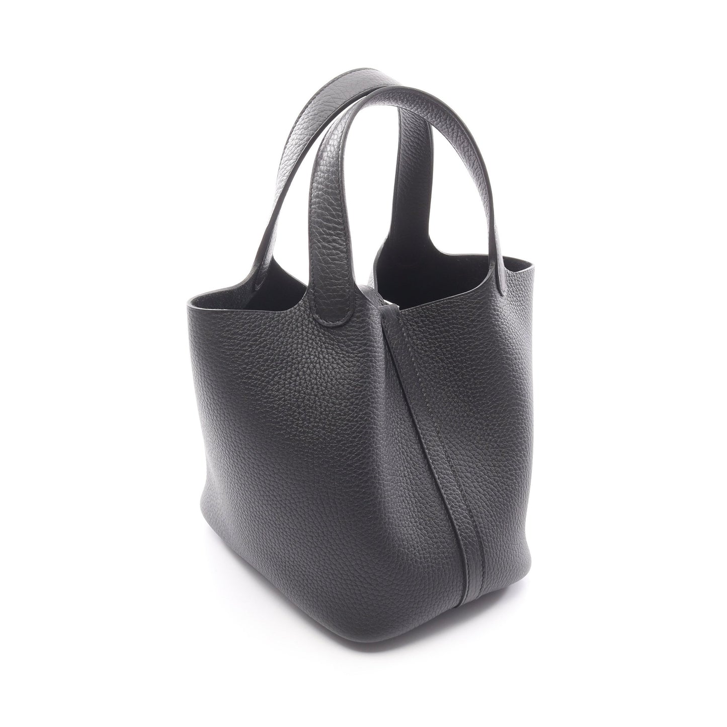ピコタンロックPM ハンドバッグ トリヨンクレマンス ブラック シルバー金具 K刻印 エルメス バッグ HERMES