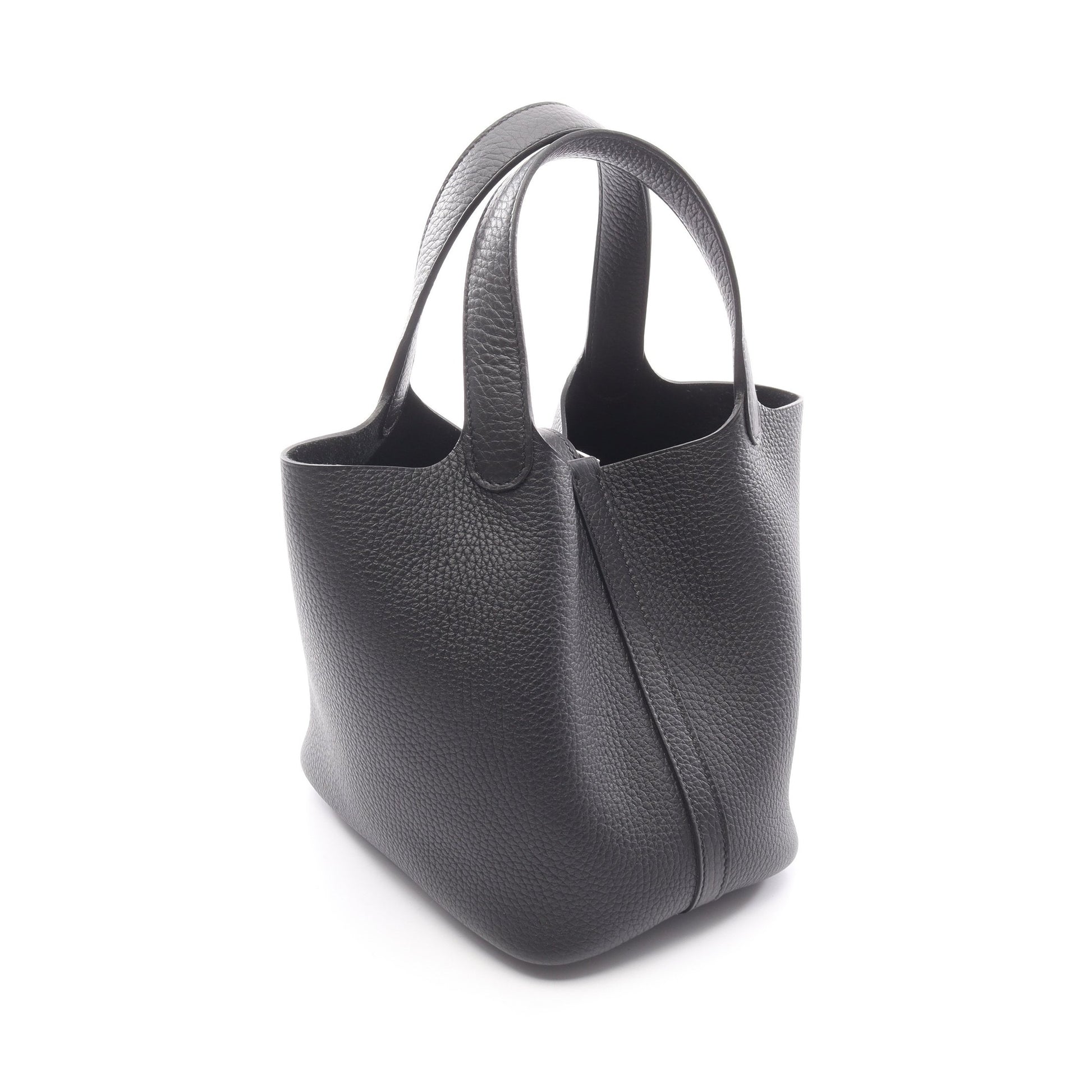 ピコタンロックPM ハンドバッグ トリヨンクレマンス ブラック シルバー金具 K刻印 エルメス バッグ HERMES