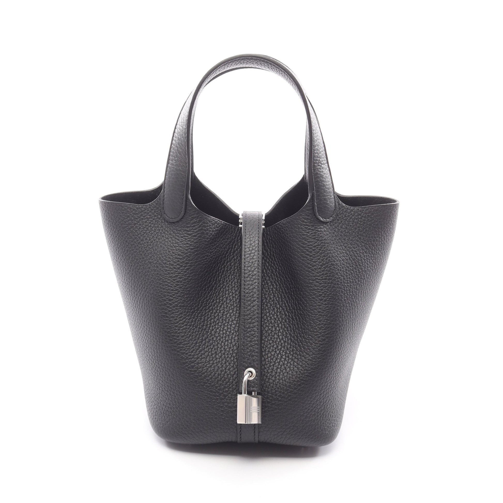 ピコタンロックPM ハンドバッグ トリヨンクレマンス ブラック シルバー金具 K刻印 エルメス バッグ HERMES