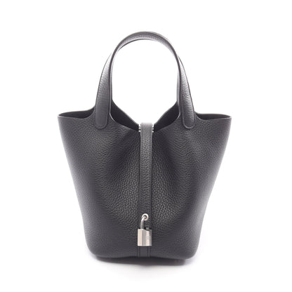 ピコタンロックPM ハンドバッグ トリヨンクレマンス ブラック シルバー金具 K刻印 エルメス バッグ HERMES