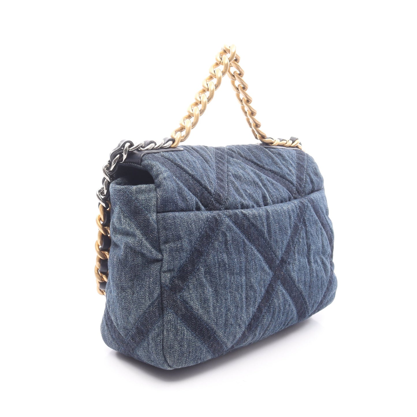 19 ディズヌフ マトラッセ チェーンショルダーバッグ デニム インディゴブルー コンビ金具 2WAY シャネル バッグ CHANEL