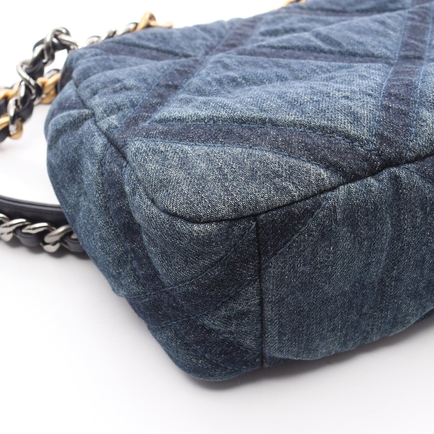 19 ディズヌフ マトラッセ チェーンショルダーバッグ デニム インディゴブルー コンビ金具 2WAY シャネル バッグ CHANEL