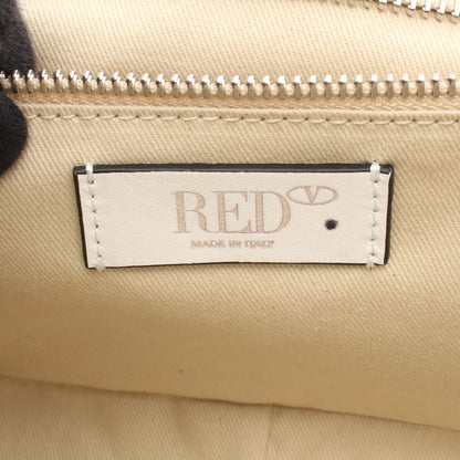 ワンショルダーバッグ レザー ホワイト ブラック スタッズ レッドヴァレンティノ バッグ RED VALENTINO