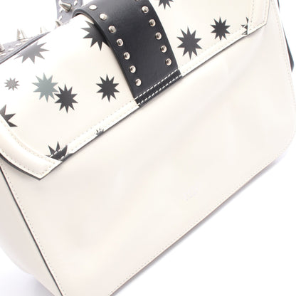 ワンショルダーバッグ レザー ホワイト ブラック スタッズ レッドヴァレンティノ バッグ RED VALENTINO