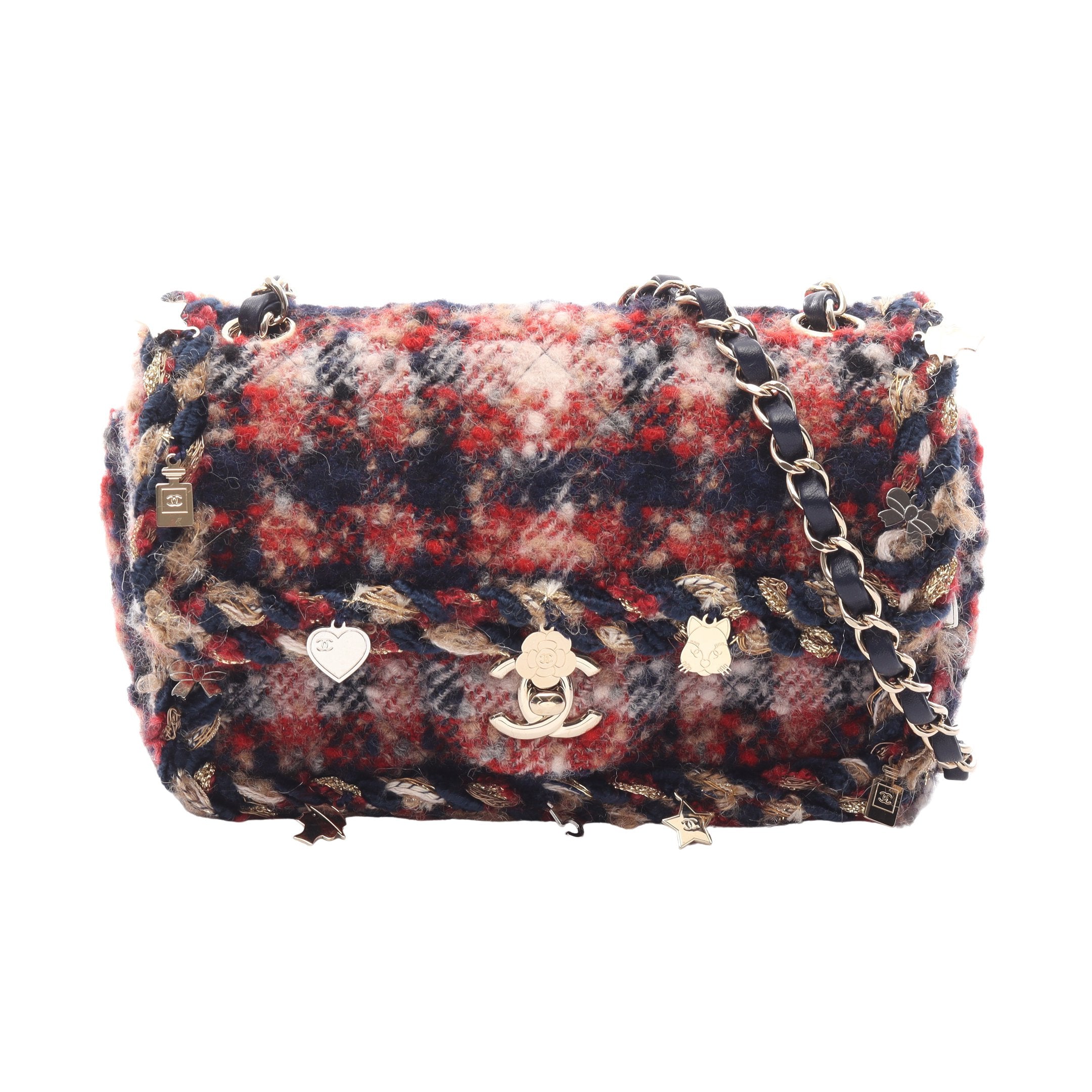 ミニマトラッセ20 チェーンショルダーバッグ ツイード マルチカラー