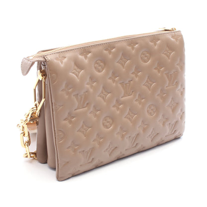 クッサンPM モノグラム トープ チェーンショルダーバッグ レザー グレーベージュ 2WAY ルイヴィトン バッグ LOUIS VUITTON