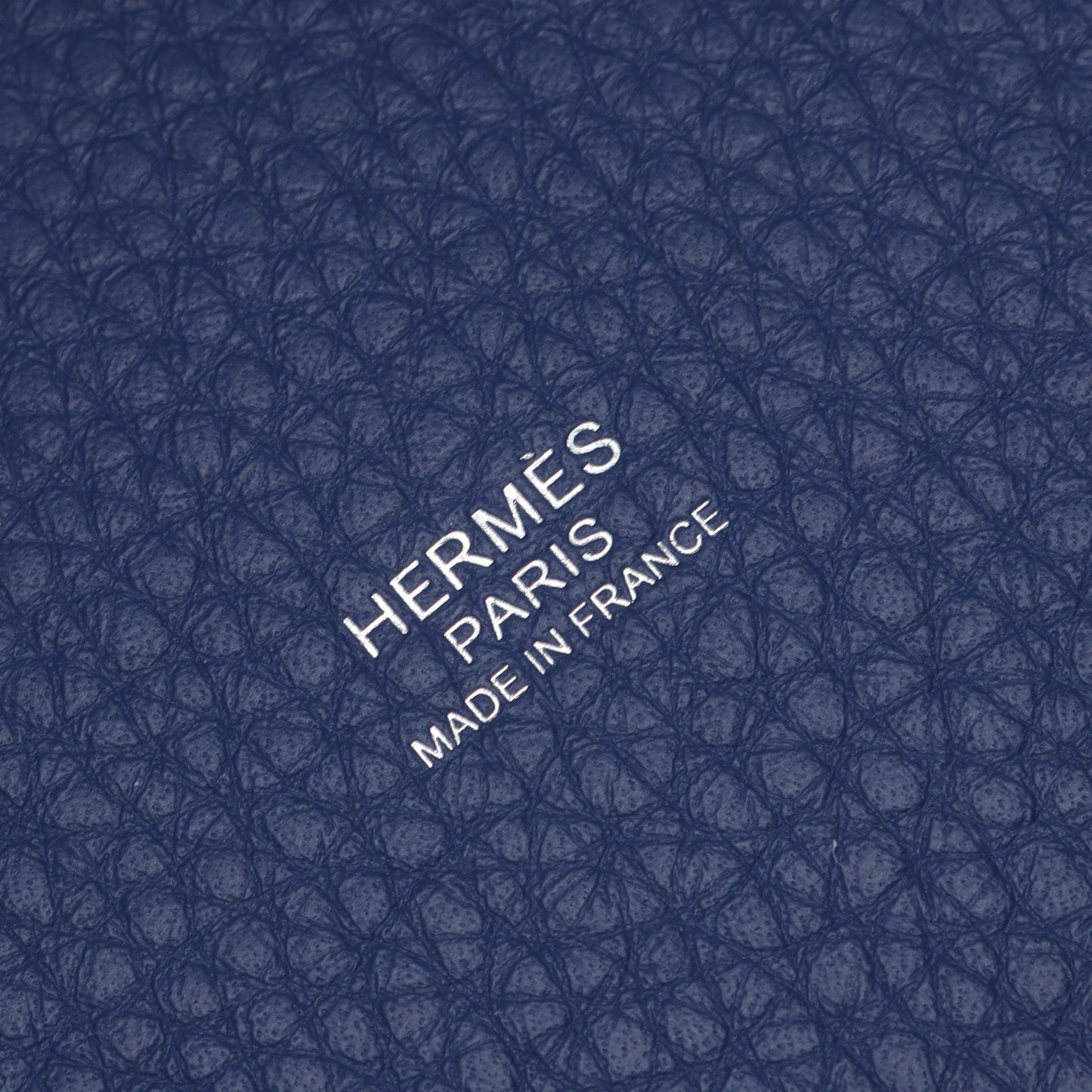 ピコタンロックPM ブルータイ ハンドバッグ トリヨンクレマンス ブルー シルバー金具 K刻印 エルメス バッグ HERMES