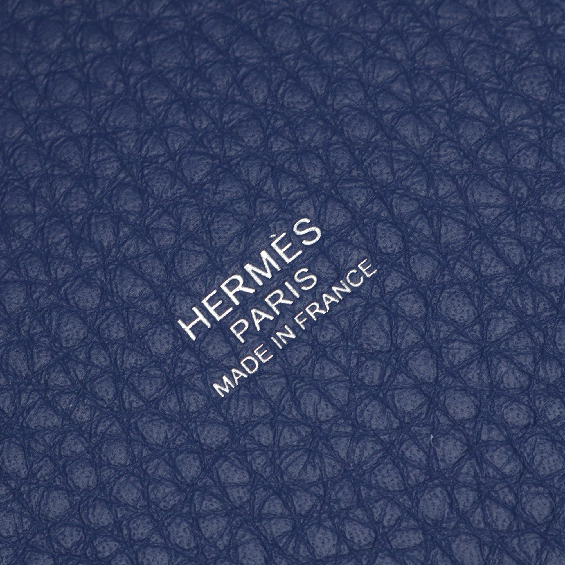 ピコタンロックPM ブルータイ ハンドバッグ トリヨンクレマンス ブルー シルバー金具 K刻印 エルメス バッグ HERMES