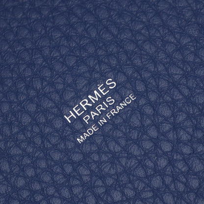 ピコタンロックPM ブルータイ ハンドバッグ トリヨンクレマンス ブルー シルバー金具 K刻印 エルメス バッグ HERMES