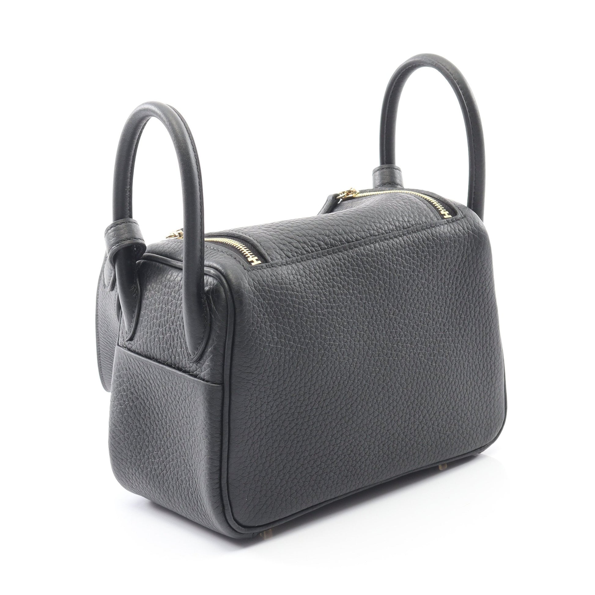 リンディ ミニ ショルダーバッグ トリヨンクレマンス ブラック ゴールド金具 K刻印 エルメス バッグ HERMES
