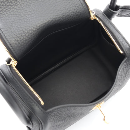 リンディ ミニ ショルダーバッグ トリヨンクレマンス ブラック ゴールド金具 K刻印 エルメス バッグ HERMES