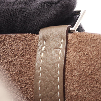 ピコタンロックPM エトゥープ ハンドバッグ トリヨンクレマンス グレーブラウン シルバー金具 □L刻印 エルメス バッグ HERMES