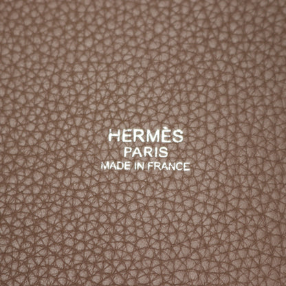 ピコタンロックPM エトゥープ ハンドバッグ トリヨンクレマンス グレーブラウン シルバー金具 □L刻印 エルメス バッグ HERMES