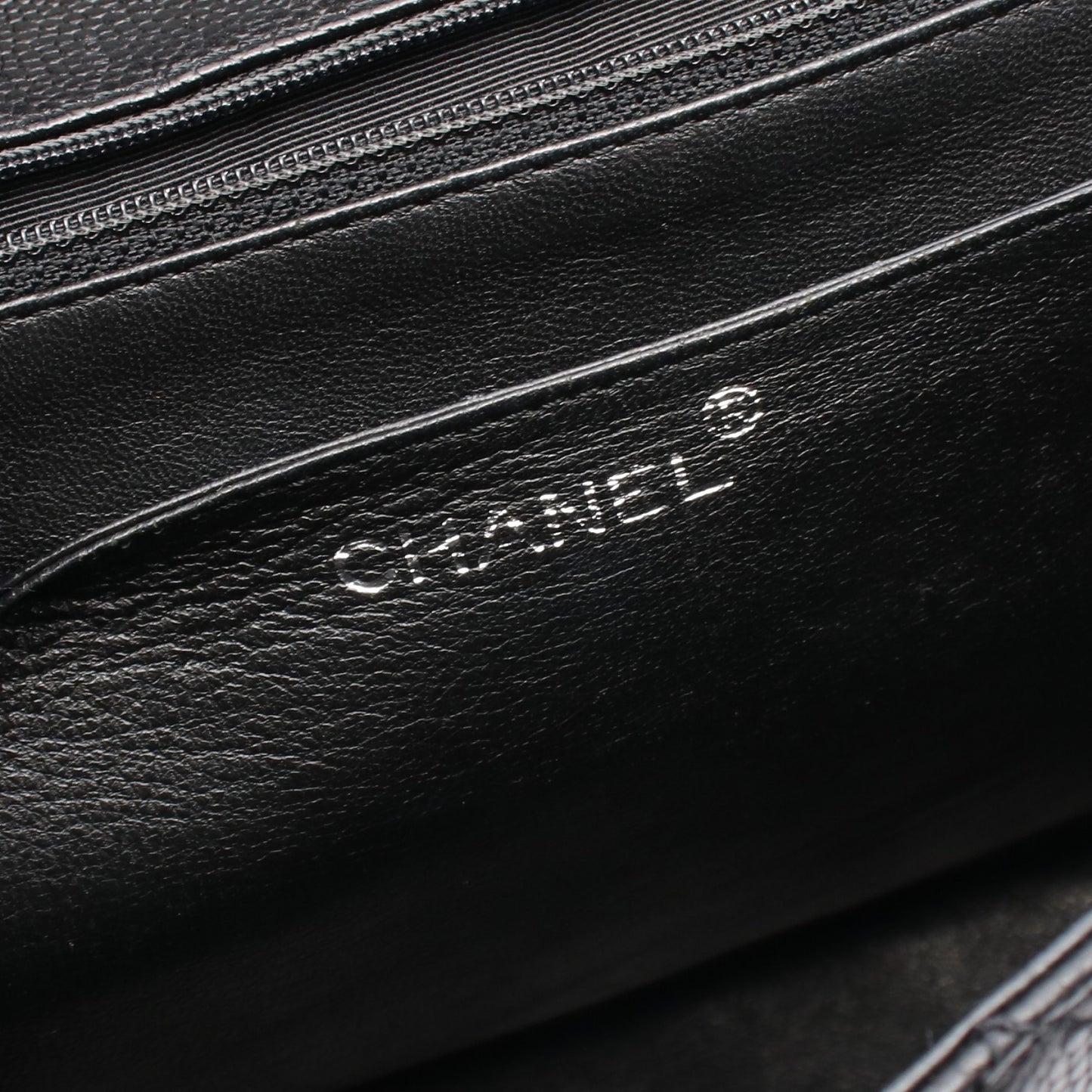 マトラッセ ハンドバッグ キャビアスキン ブラック シルバー金具 シャネル バッグ CHANEL