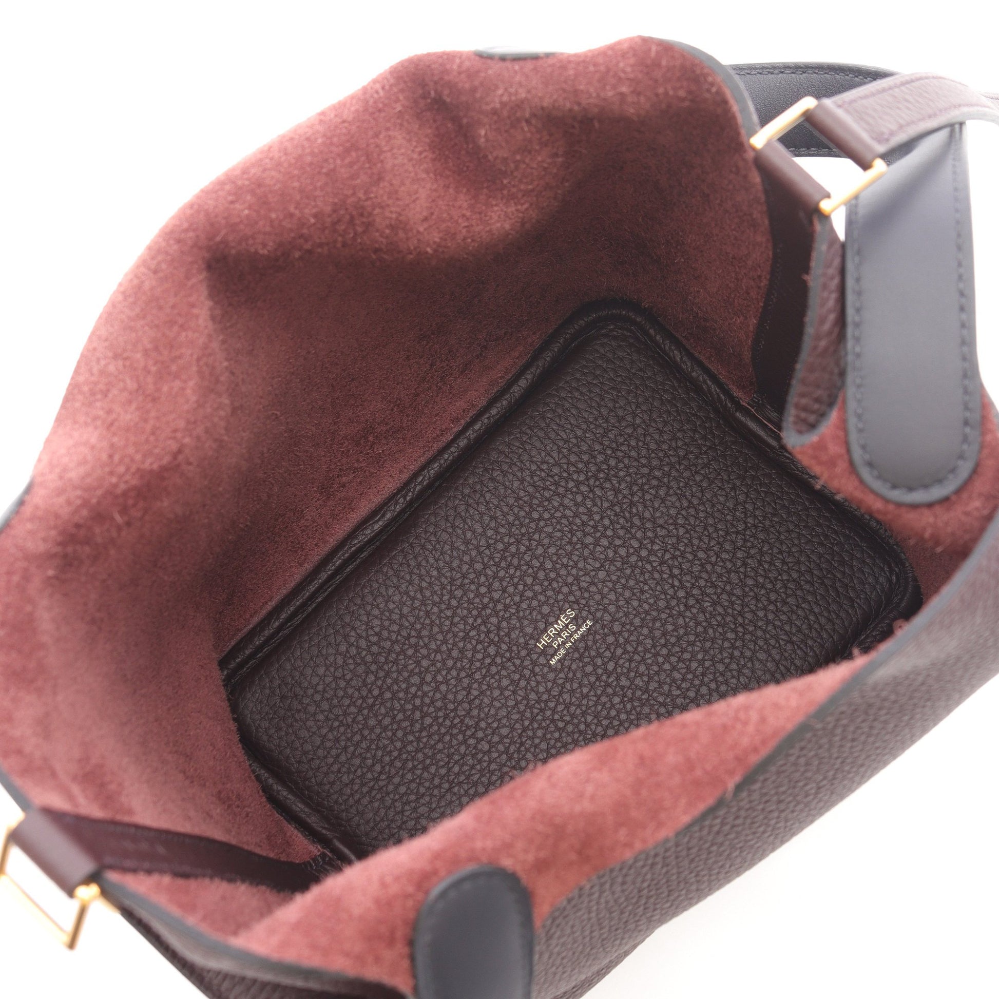 ピコタンロックPM ルージュセリエ ハンドバッグ トリヨンクレマンス ボルドー ゴールド金具 U刻印 エルメス バッグ HERMES