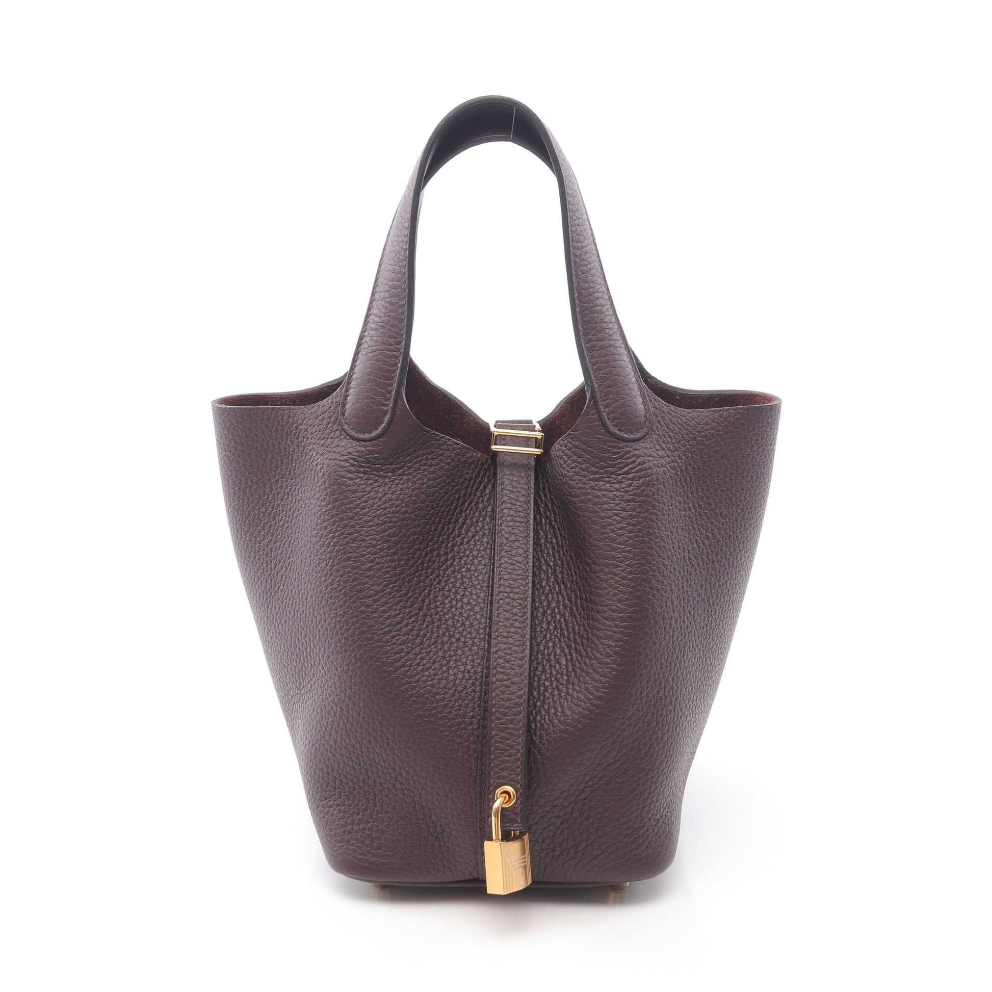 ピコタンロックPM ルージュセリエ ハンドバッグ トリヨンクレマンス ボルドー ゴールド金具 U刻印 エルメス バッグ HERMES