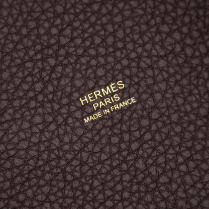ピコタンロックPM ルージュセリエ ハンドバッグ トリヨンクレマンス ボルドー ゴールド金具 U刻印 エルメス バッグ HERMES