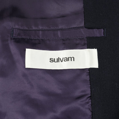 マルチポケット オーバーブルゾン コート ウール ダークネイビー パープル カットオフ サルバム アウター sulvam