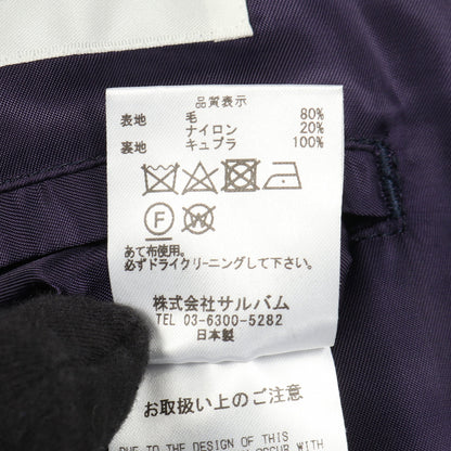 マルチポケット オーバーブルゾン コート ウール ダークネイビー パープル カットオフ サルバム アウター sulvam