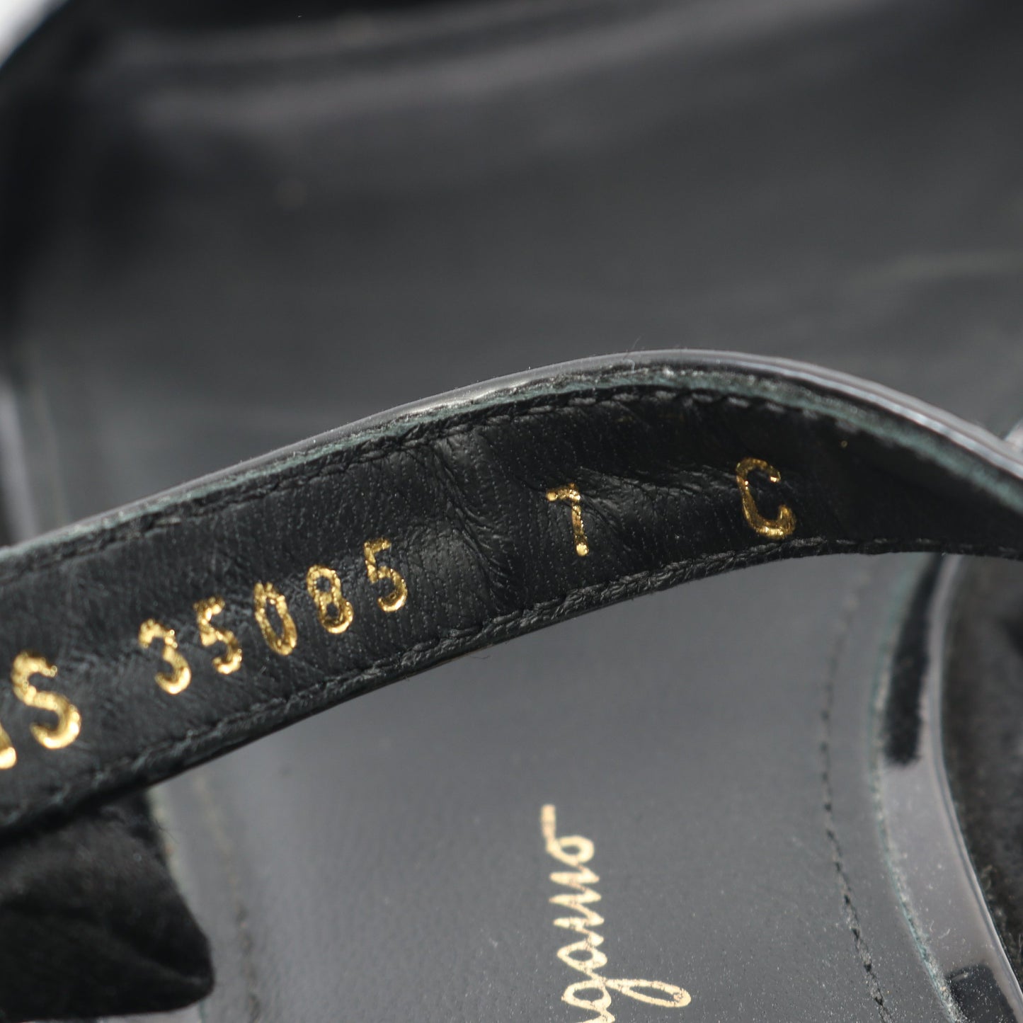サンダル エナメルレザー ブラック ウェッジソール サルヴァトーレフェラガモ シューズ Salvatore Ferragamo